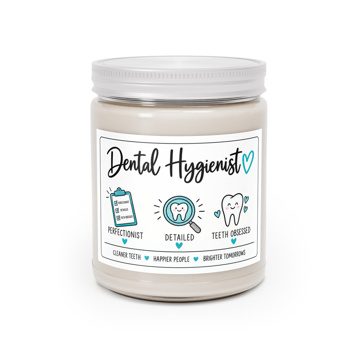 Dental Hygienist Scented Candles with White Lid
