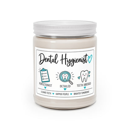 Dental Hygienist Scented Candles with White Lid