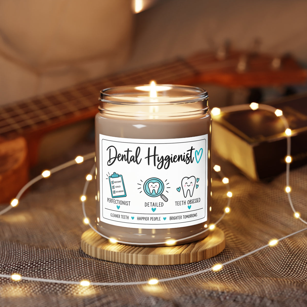 Dental Hygienist Scented Candles with White Lid