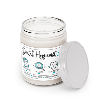 Dental Hygienist Scented Candles with White Lid